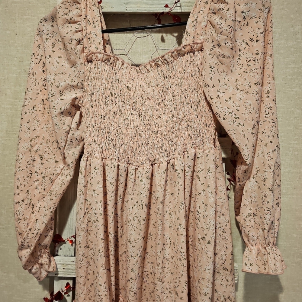 Womens floral pink dress